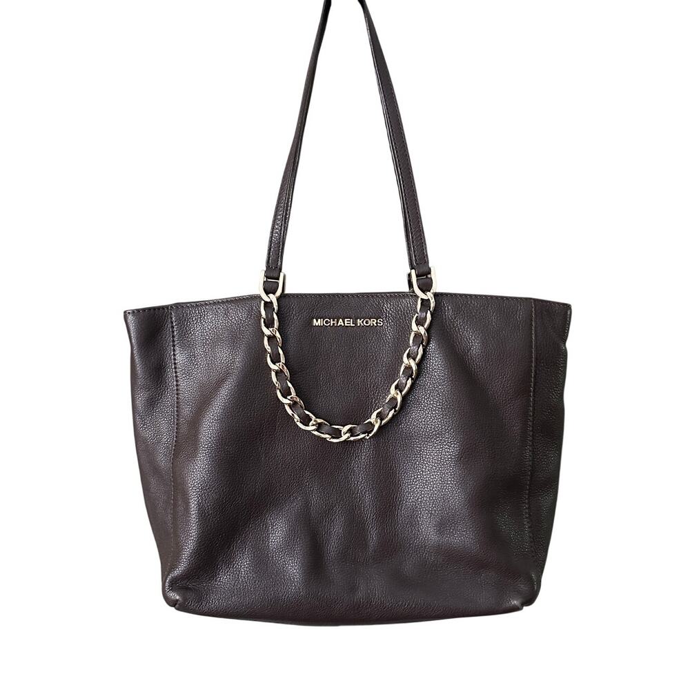 Michael Kors Harper Medium Tote Bag Dark Brown